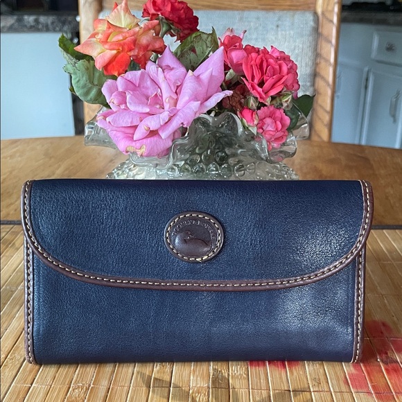Dooney & Bourke Handbags - Dooney & Bourke Blue Leather Wallet